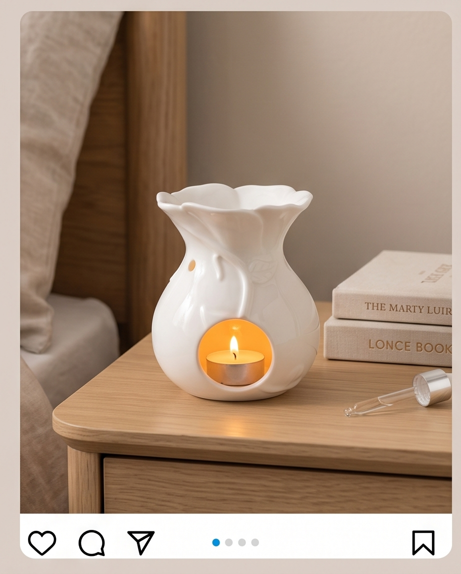 White Rose -  Oil Burner / Wax Melter