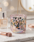 LED Candle Jars - Garden Blooms - Plum Lustre