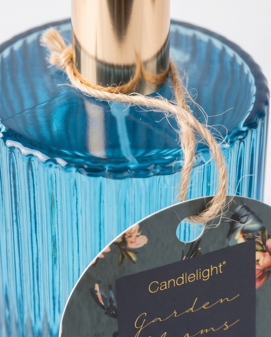 Ridged Glass 100ml Room Spray - Blue Garden Blooms