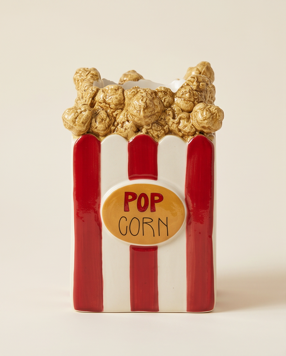 Novelty Cinema Popcorn Flower Vase