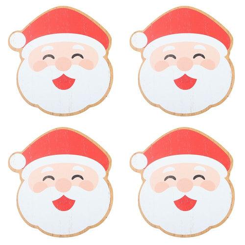 Set of 4 Jolly Santa Coasters