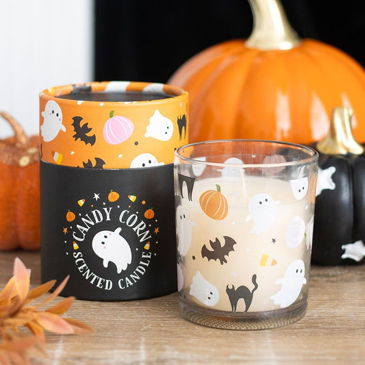 Halloween Sweet and Spooky Candy Corn Candle - Candy Corn - Boxed