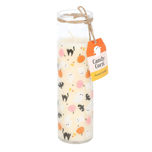 Halloween Sweet and Spooky Candy Corn Tube Candle - Candy Corn