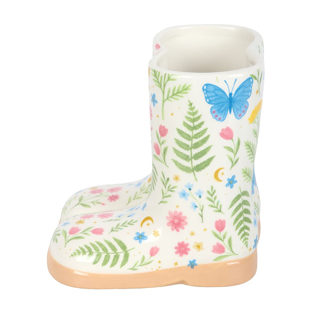 Luna Bloom Floral Print Welly Boot Planter / Vase
