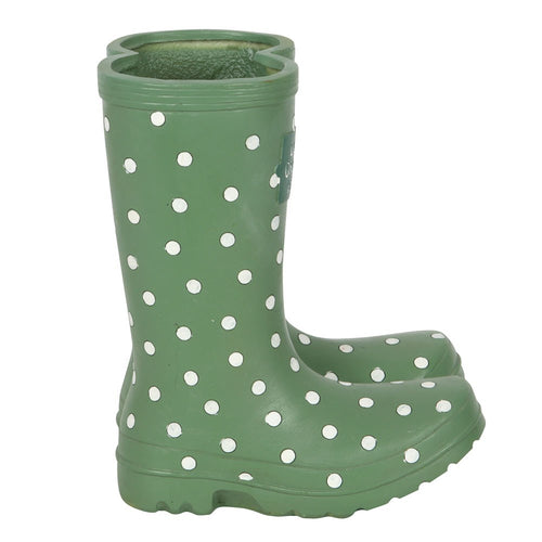 Light Green Wellie Boot Planter / Vase