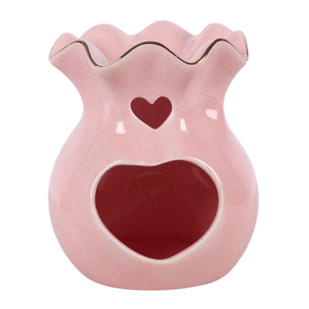 Pink Fluted Oil Burner/Wax Melter