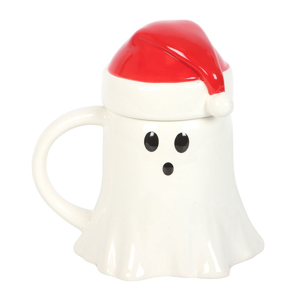 Ghost Shaped Santa Hat Mug