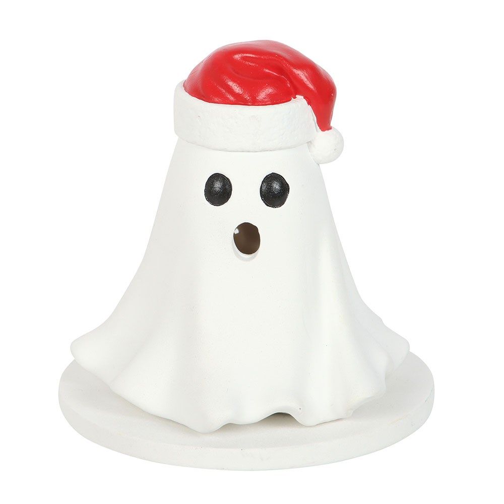 Ghost with Santa Hat  / Incense Cone Burner