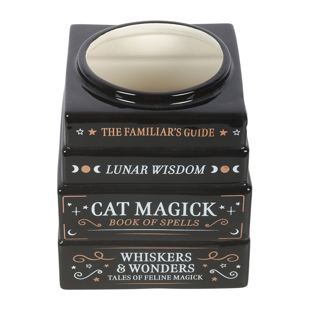 Black Cat Magick Book Stack Vase