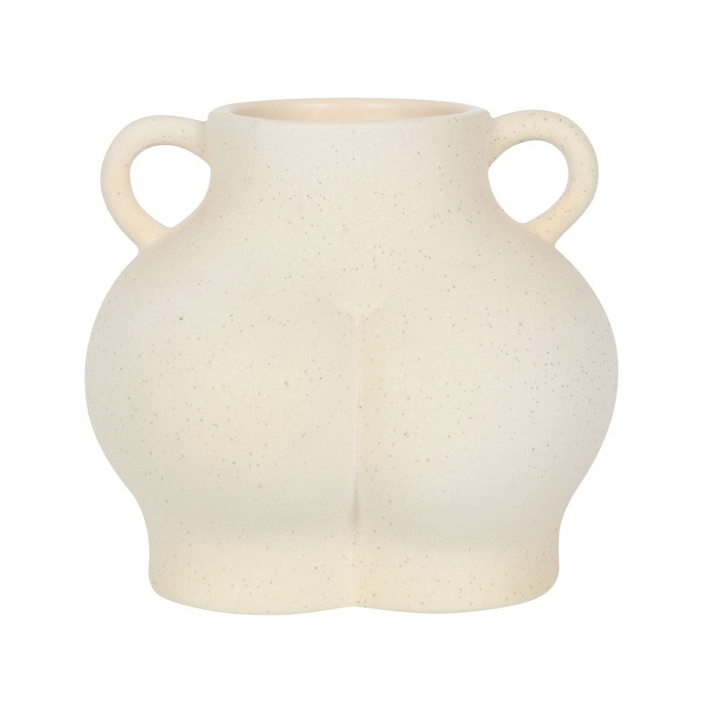 Cream Speckle Bum Ceramic Flower / Plant Planter