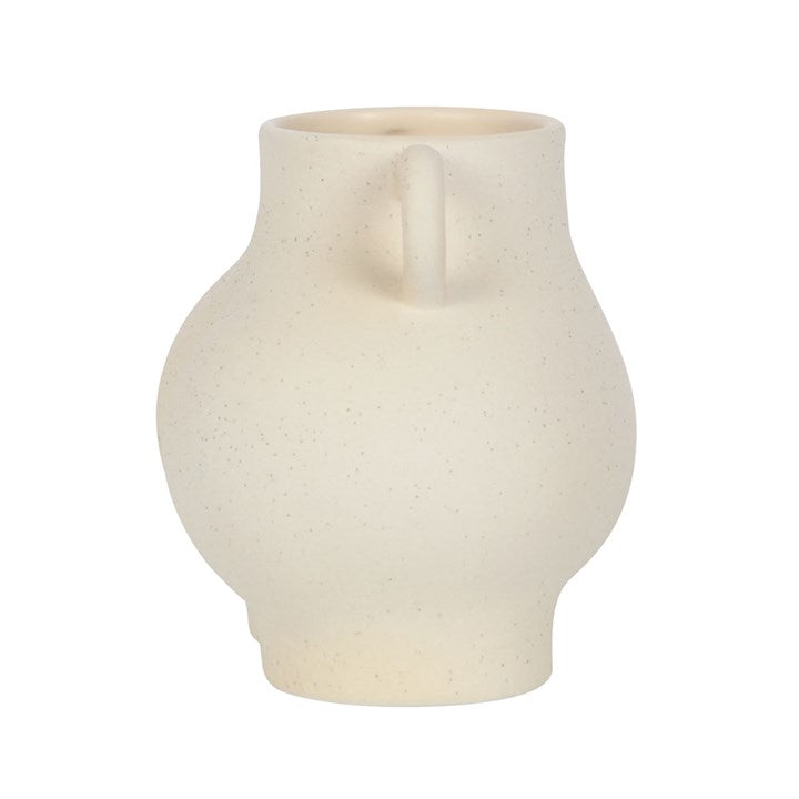 Cream Speckle Bum Ceramic Flower / Plant Planter