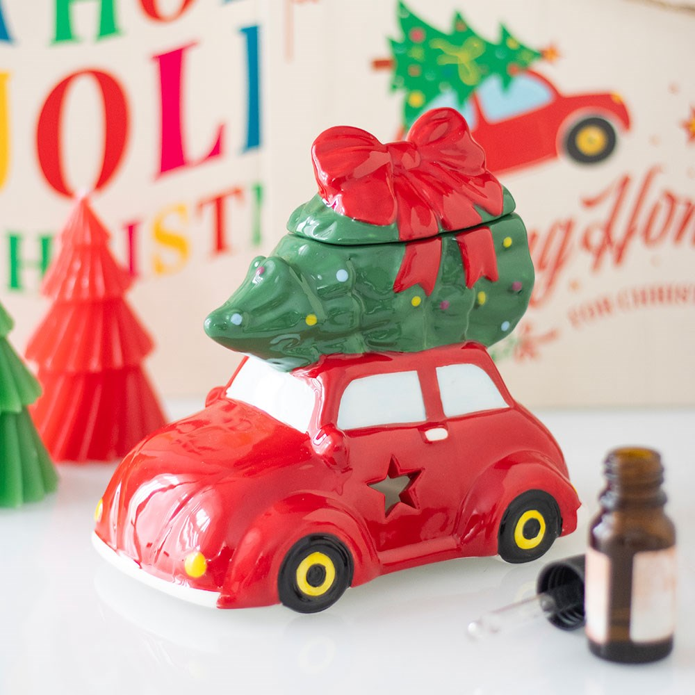 CHRISTMAS - Car with Christmas Tree Oil Burner / Wax Melter
