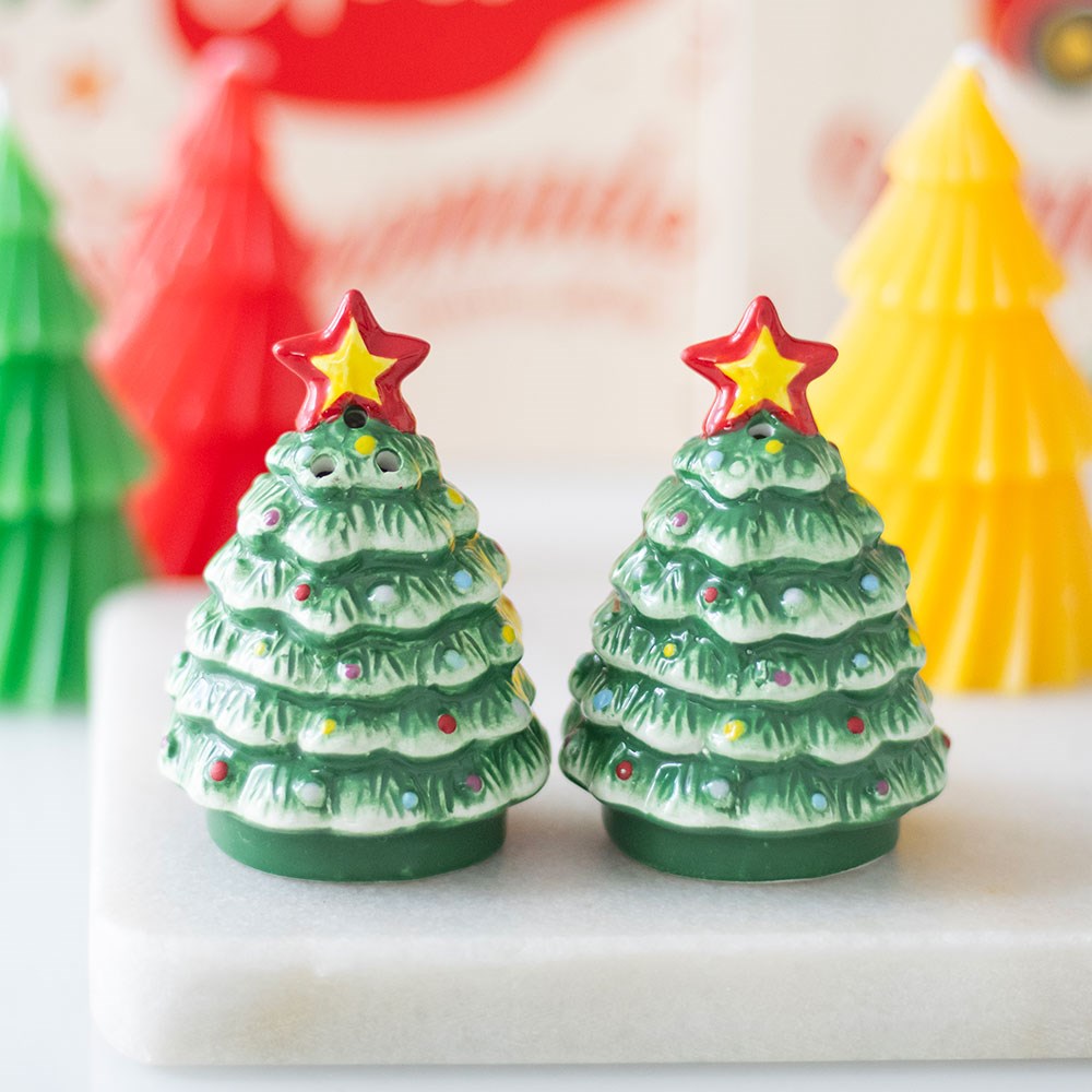 Nostalgic Christmas Tree Salt and Peper Shakers
