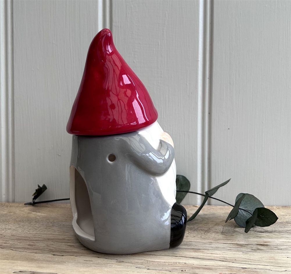 CHRISTMAS Red & Grey Heart Gonk Oil Burner/Wax Melter