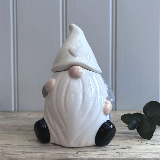 CHRISTMAS White & Grey Heart Gonk Oil Burner/Wax Melter