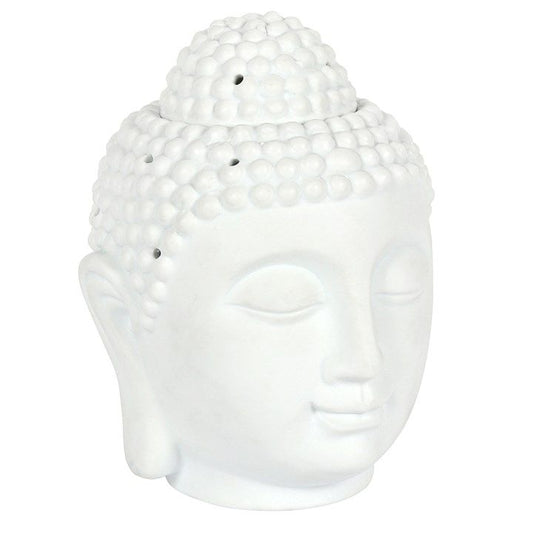 Giant Budha Head Oil Burner/Wax Melter - White