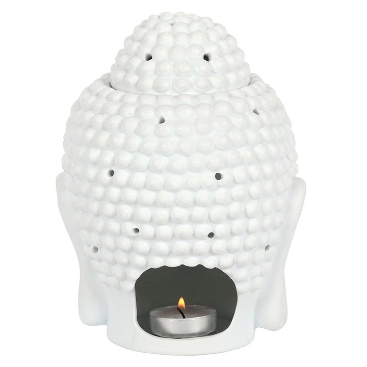 Giant Budha Head Oil Burner/Wax Melter - White