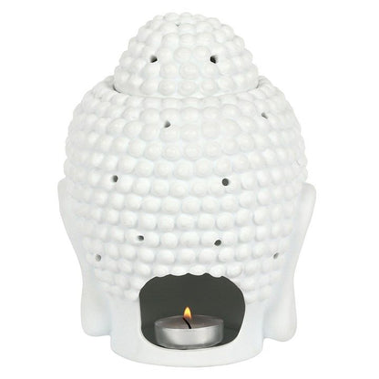 Giant Budha Head Oil Burner/Wax Melter - White