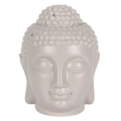 Large / Giant Budha Head Oil Burner/Wax Melter - Grey