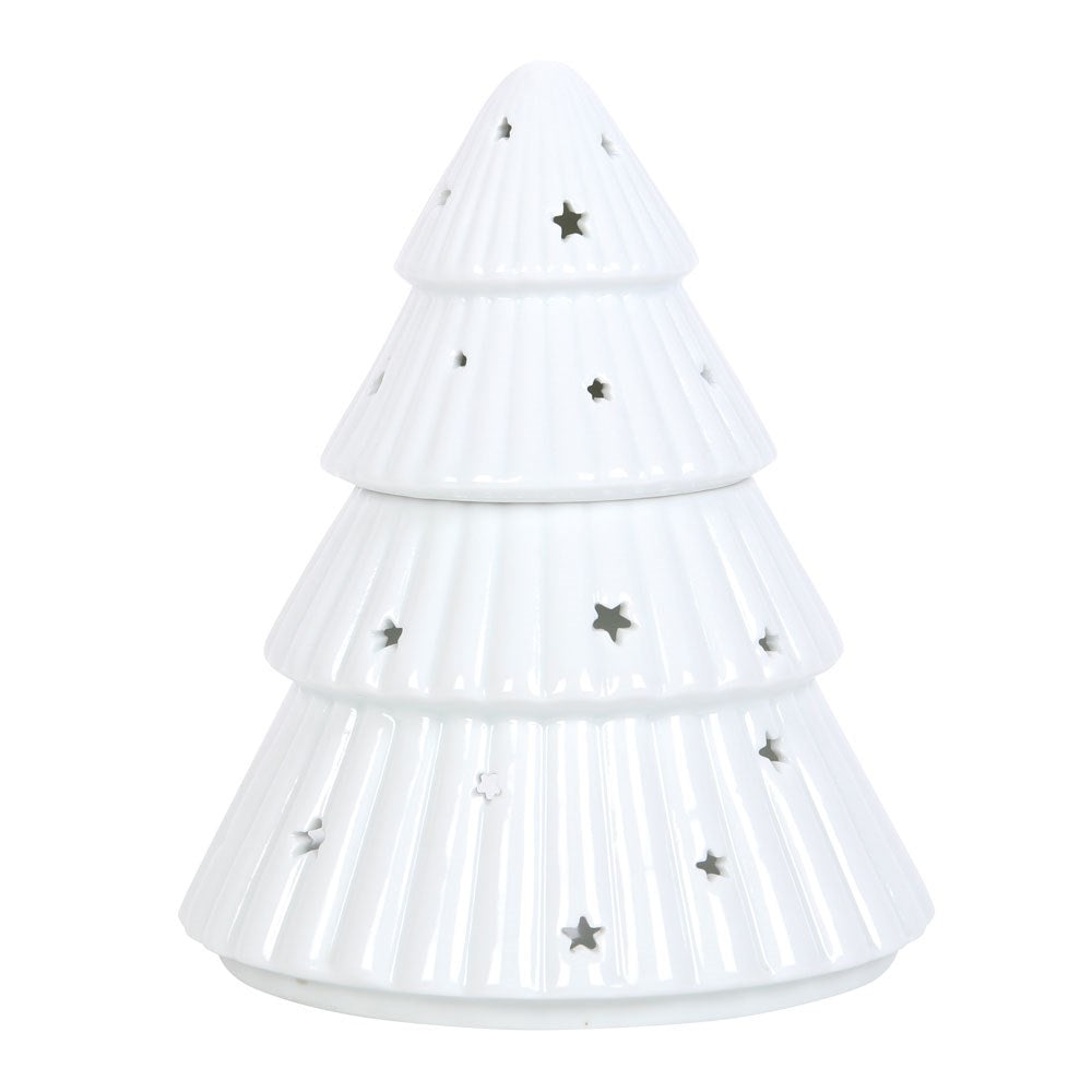 CHRISTMAS - White Christmas Tree  Oil Burner/Wax Melter