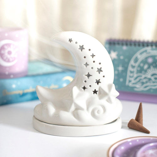 White Skies Moon  / Incense Cone Burner
