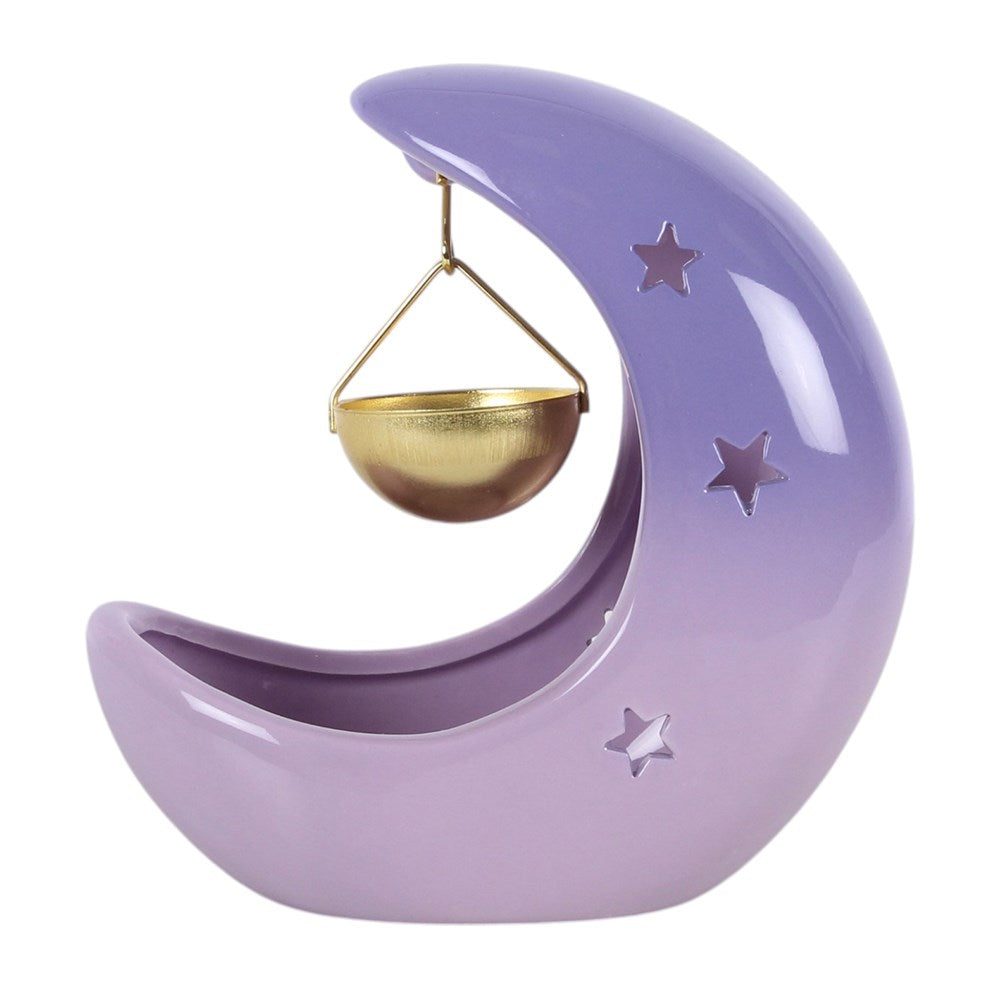 Purple Pastel Crescent Moon - Oil Burner / Wax Melter