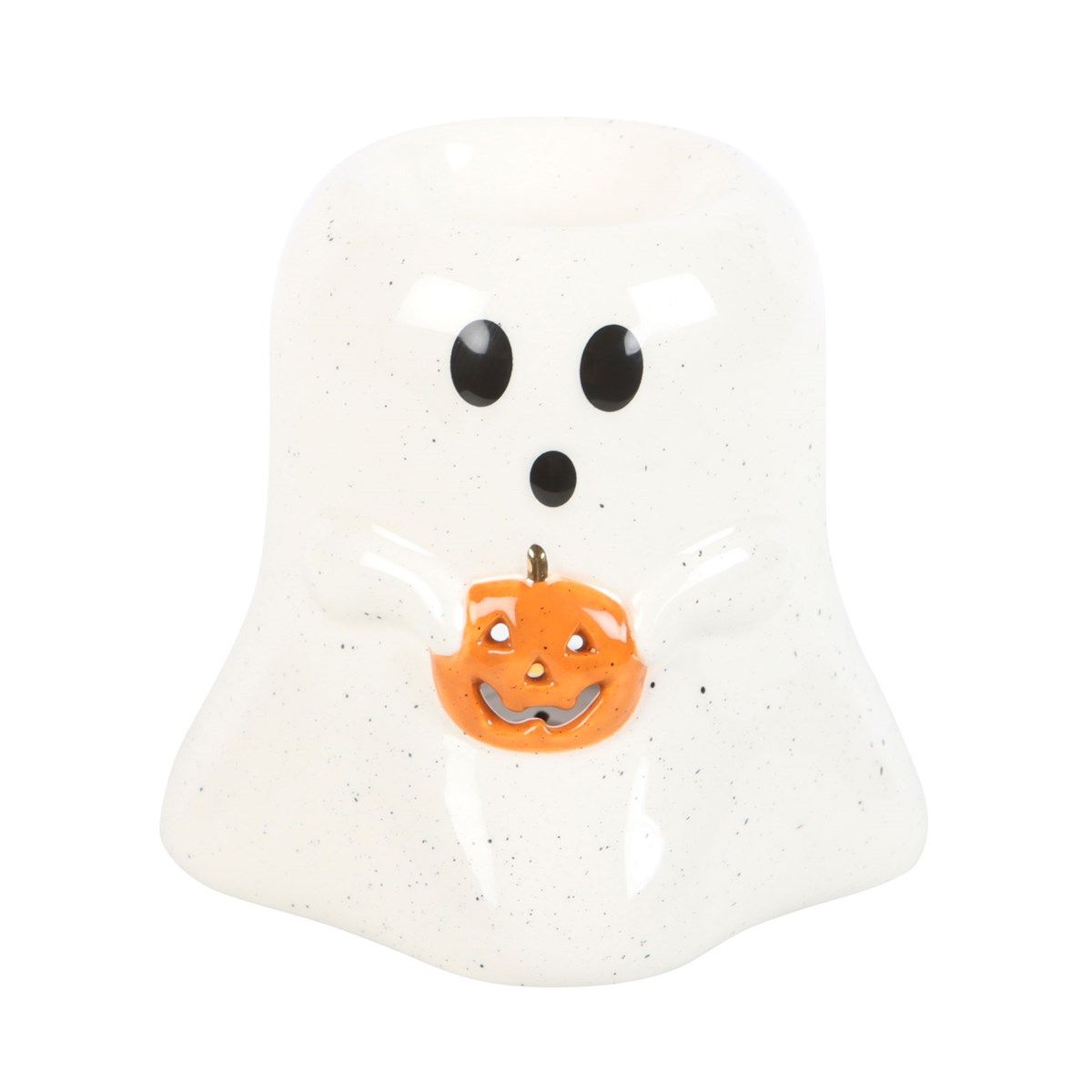 HALLOWEEN Ghost & Pumpkin Oil Burner/Wax Melter - White & Orange