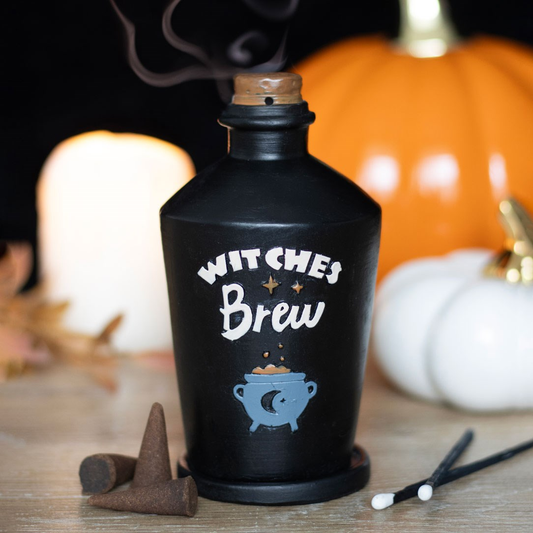 Halloween BackFlow Incense Cone Burners - Witches Brew Bottle