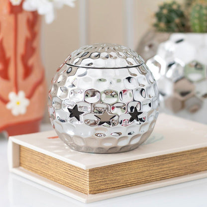 Silver Disco Ball Oil Burner/Wax Melter