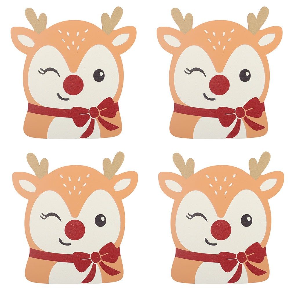 Ruby Reindeer Coasters