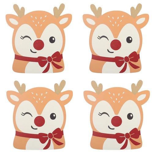 Ruby Reindeer Coasters