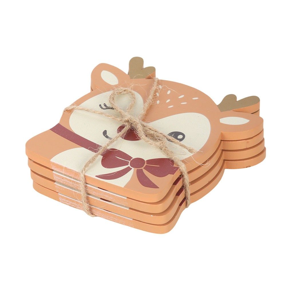 Ruby Reindeer Coasters