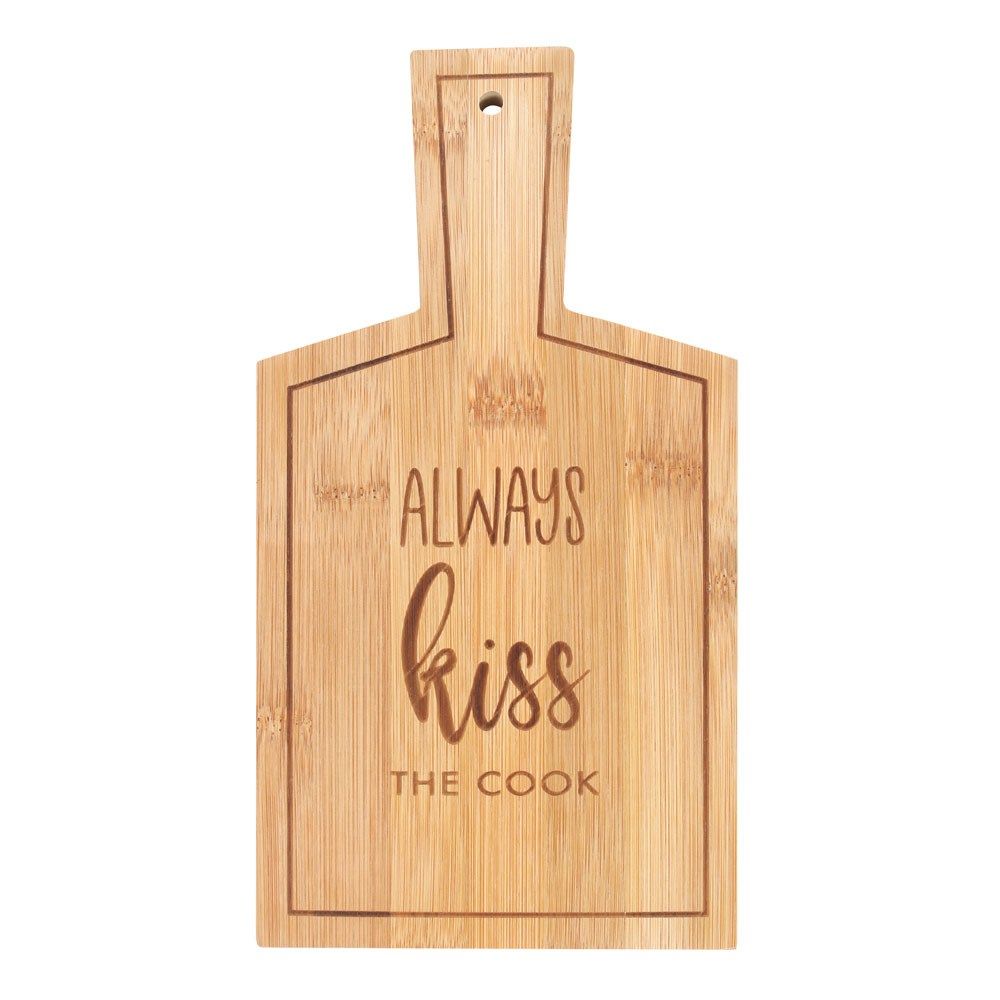 Bamboo Serving / Chopping Board - Kiss The Cook