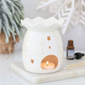Iridescent White Snowflake - Oil Burner / Wax Melter