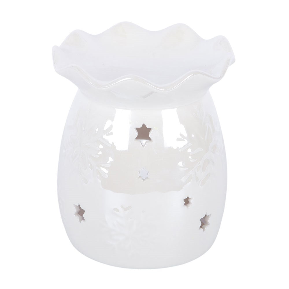 Iridescent White Snowflake - Oil Burner / Wax Melter