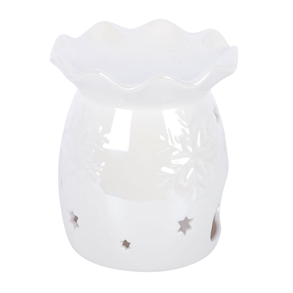 Iridescent White Snowflake - Oil Burner / Wax Melter