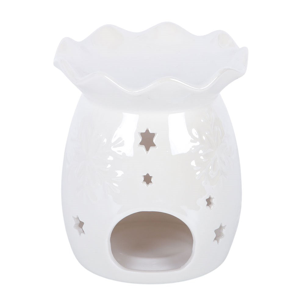 Iridescent White Snowflake - Oil Burner / Wax Melter