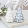 Irridescent White and Grey Tree Salt and Pepper Shakers