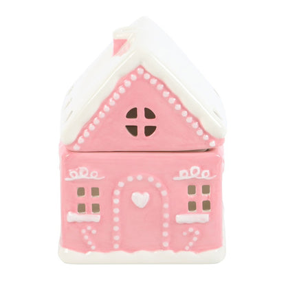 CHRISTMAS/HALLOWEEN - Pink Gingerbread House Oil Burner / Wax Melter