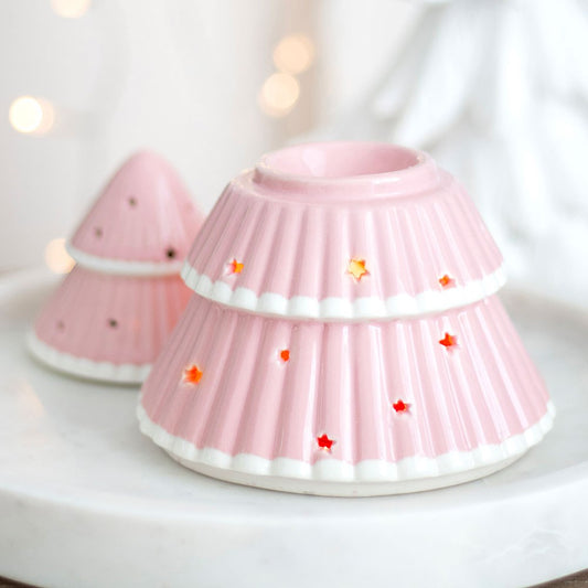 CHRISTMAS Pink Christmas Tree  Oil Burner/Wax Melter