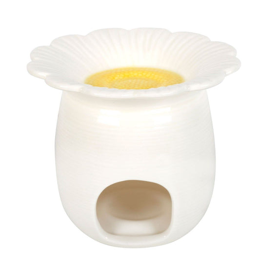 White Daisy Oil Burner/Wax Melter