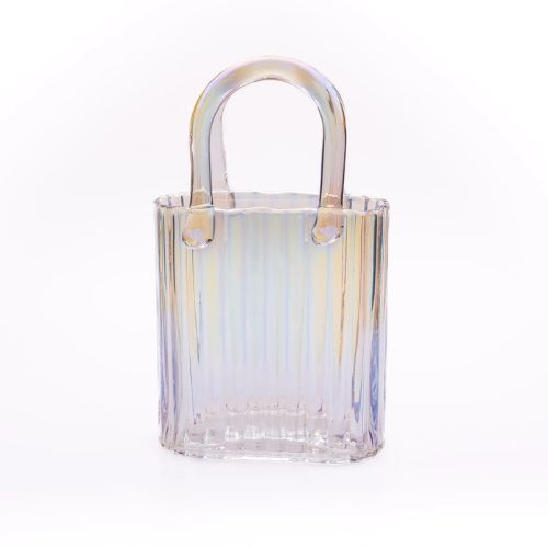 Ribbed Handbag Vase - Pearl