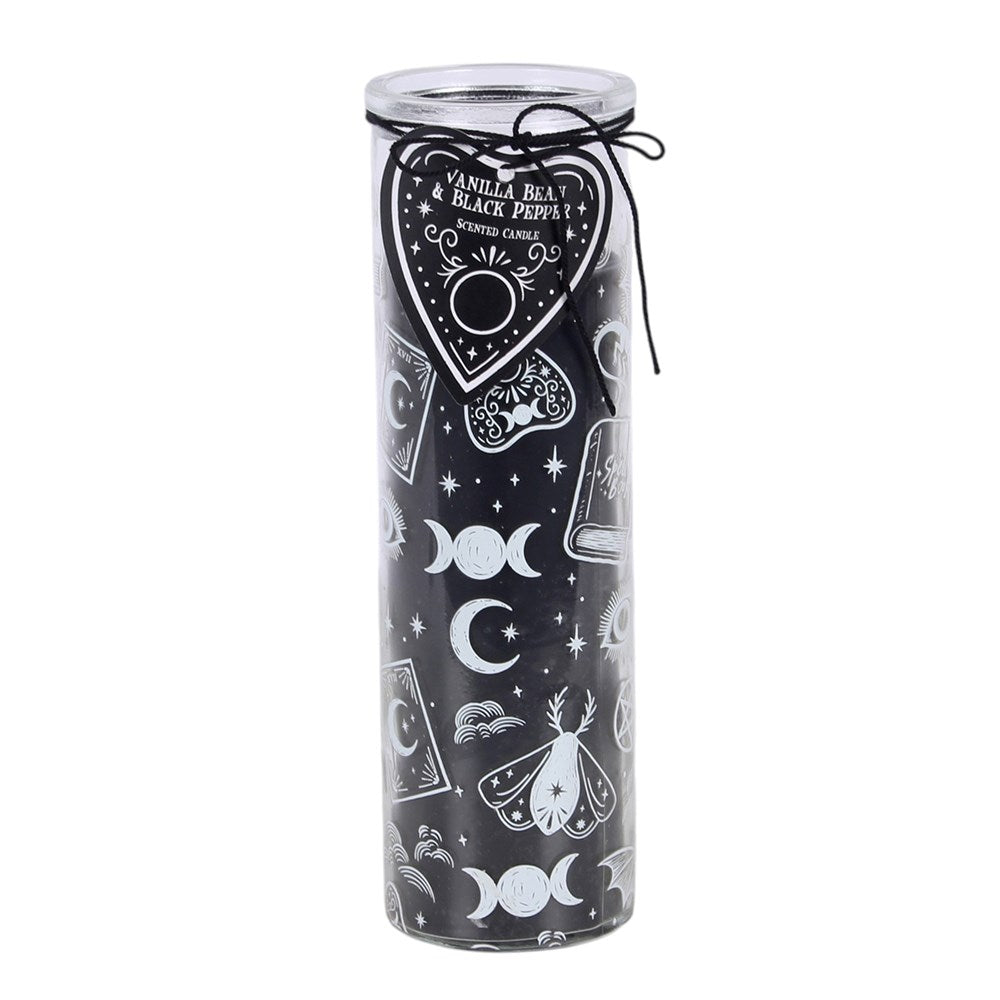 Black Planchette Vanilla Bean and Black Pepper Tube Candle