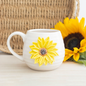 White Sunflower Mug