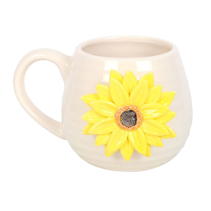 White Sunflower Mug