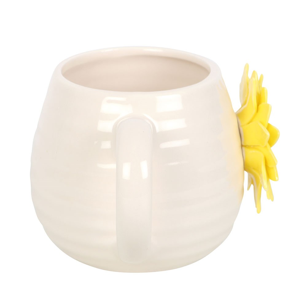 White Sunflower Mug