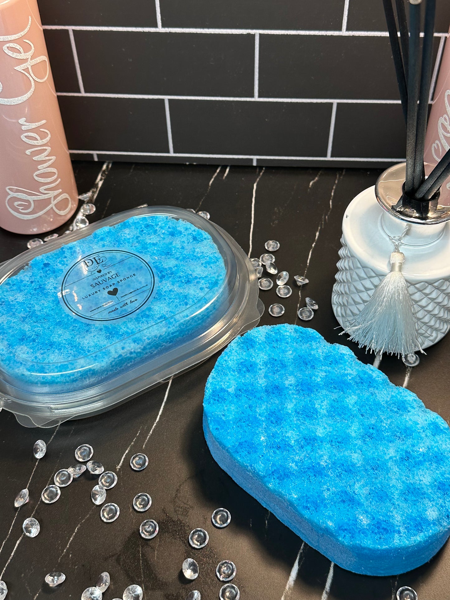 BATH & Body Exfoliating Smooth Luxury Soap Sponge - Inspired by Sauvage