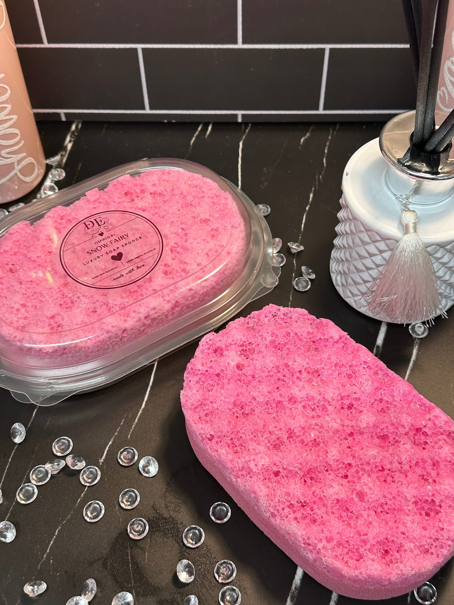 BATH & Body Exfoliating Smooth Luxury Soap Sponge - Inspired by Snow Fairy