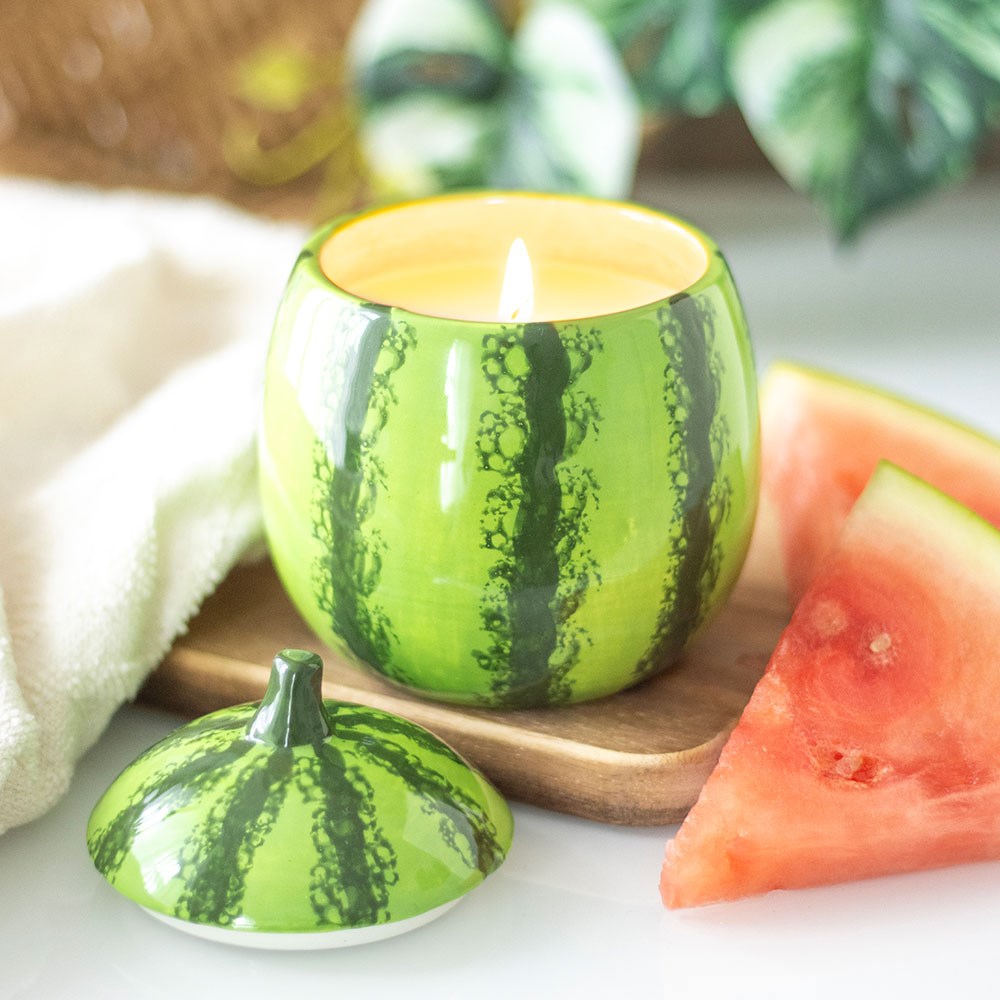 Watermelon Shaped Candle Jar - Scented Candle