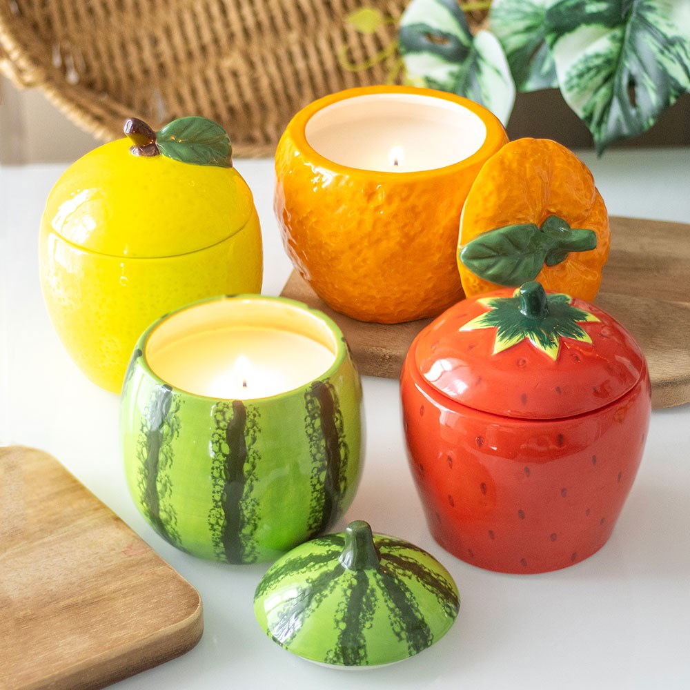 Watermelon Shaped Candle Jar - Scented Candle